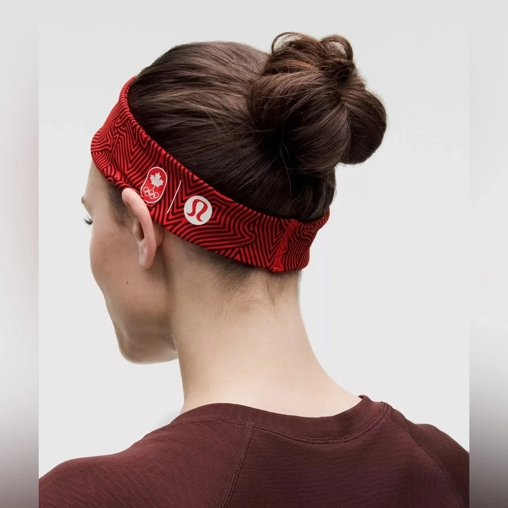 🆕🇨🇦 Lululemon Team Canada Olympics Wunder Train Headband Maple Echo Cardinal
